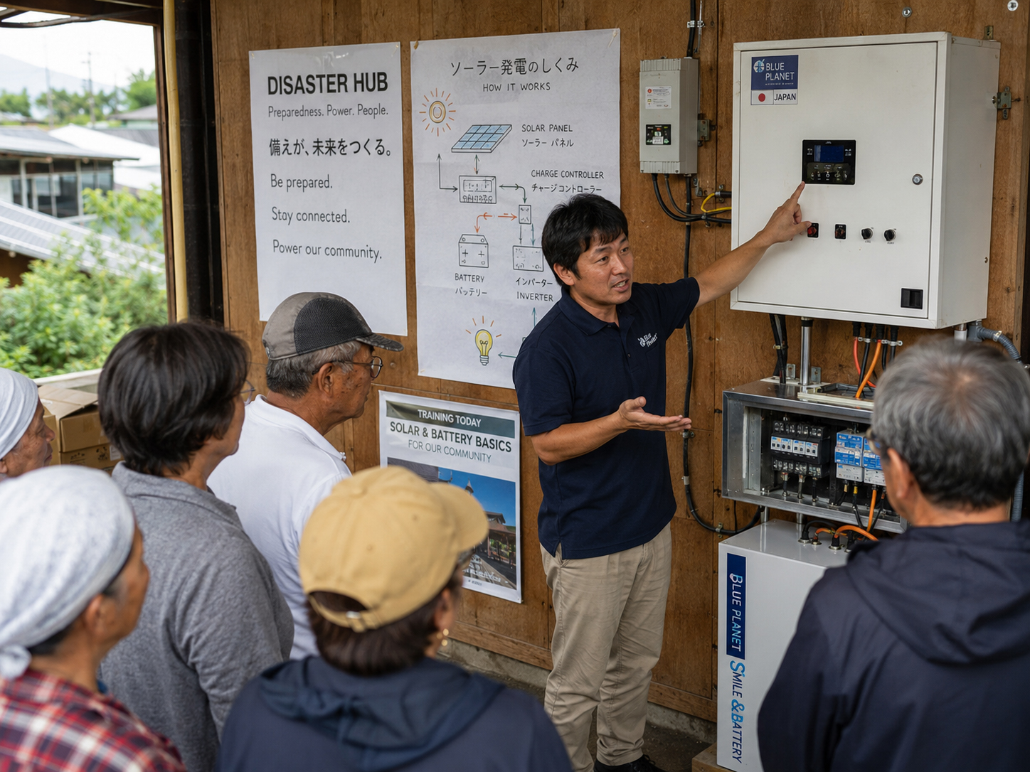 太陽光と蓄電池の操作訓練